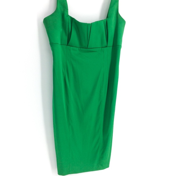 CALVIN KLEIN Green Pleated Cocktail Dress - Picture 3 of 7